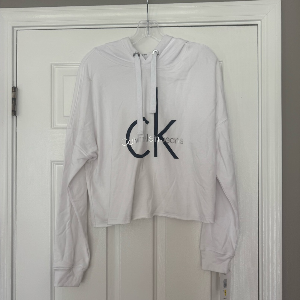 Calvin Klein Logo Cropped Sweatshirt